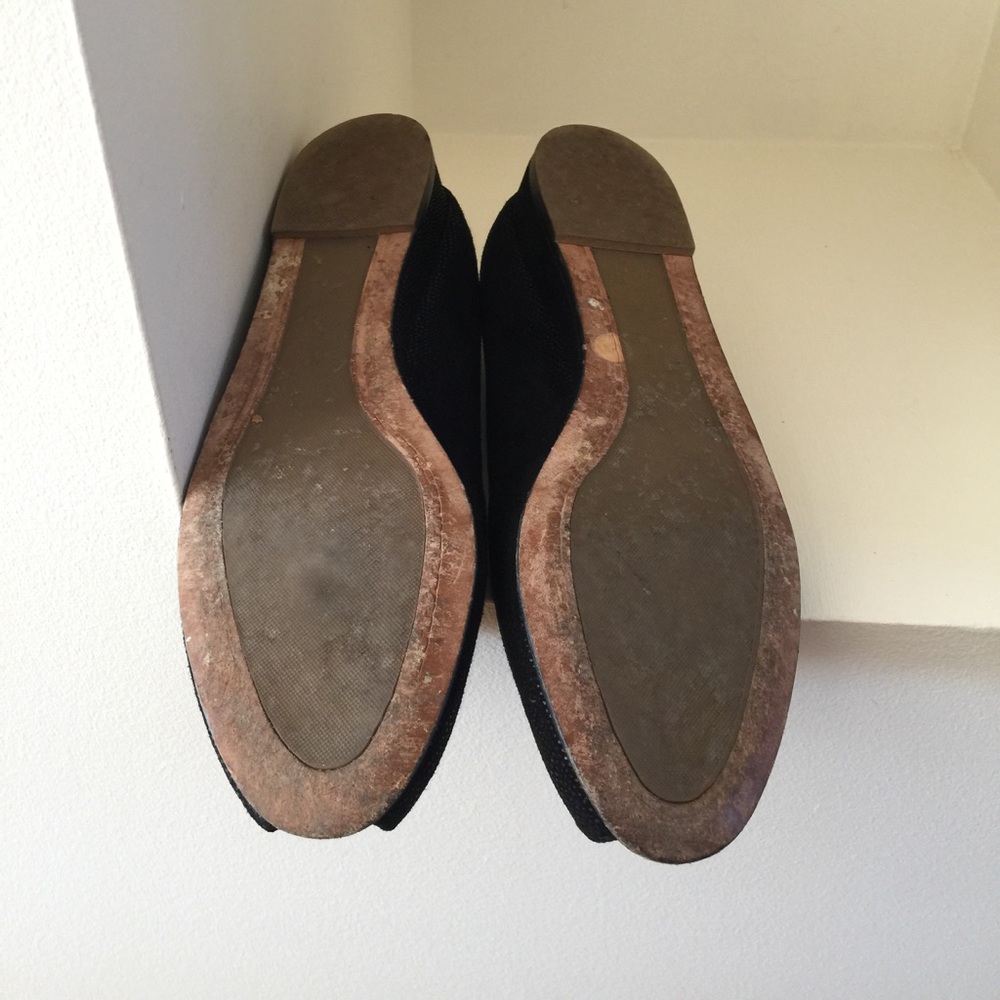 Italian made BRUNO MAGLI Suede Peep Toe Flats - Picture 5 of 5